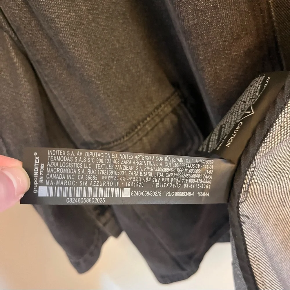 Zara Alexa Charcoal Denim Blazer